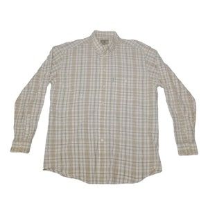 Beretta‎ Men's Large Shirt Button Up Long Sleeve Multicolor Plaid 100% Cotton